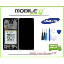 Vitre tactile + LCD + Chassis Samsung A52 A526b bleu + outils