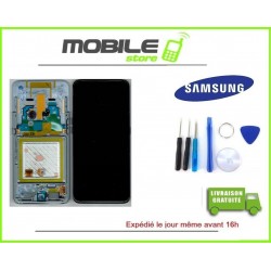 Vitre Tactile + Ecran LCD + Chassis original samsung a805f A80 Silver + Outils