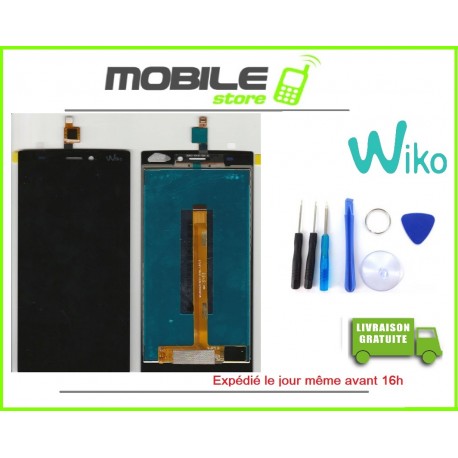 VITRE TACTILE + LCD POUR WIKO RIDGE 4G NOIR