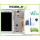 VITRE TACTILE + LCD + CHASSIS ORIGINAL POUR WIKO FEVER 4G COULEUR BLANC ET OR GOLD