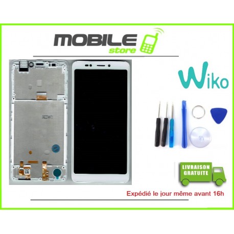 Vitre Tactile + Ecran LCD + Chassis Originale Pour Wiko Jerry 3 Blanc + Outils